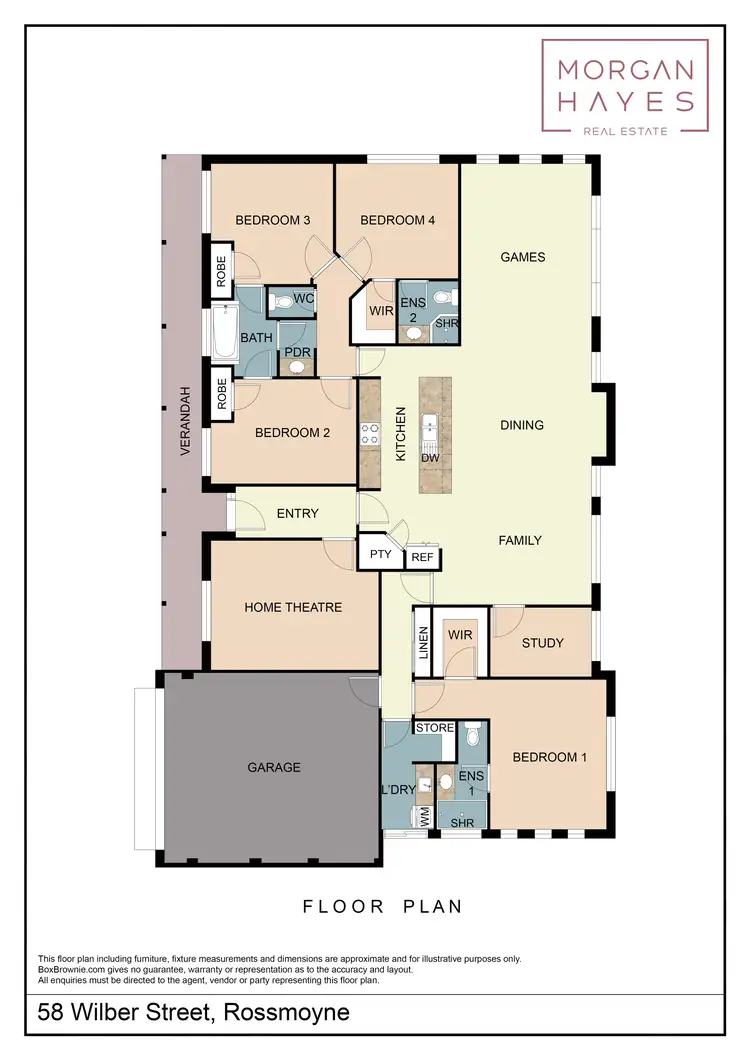 Floorplan of Homely house listing, 58 Wilber Street, Rossmoyne WA 6148