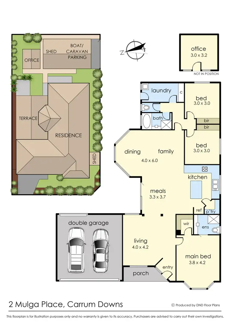 Floorplan of Homely house listing, 2 Mulga Place, Carrum Downs VIC 3201