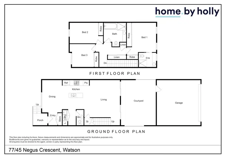 Floorplan of Homely townhouse listing, 77/45 Negus Crescent, Watson ACT 2602
