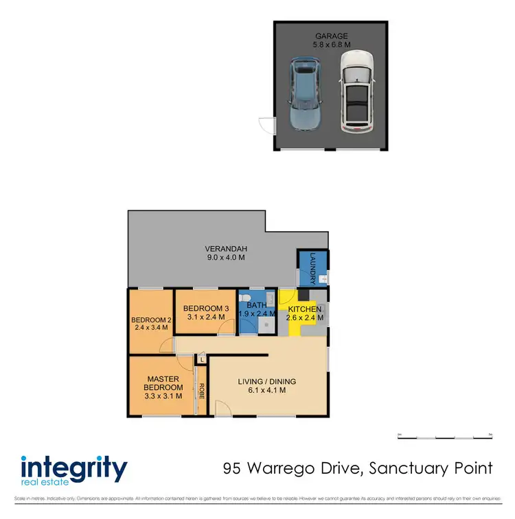 Floorplan of Homely house listing, 95 Warrego Drive, Sanctuary Point NSW 2540