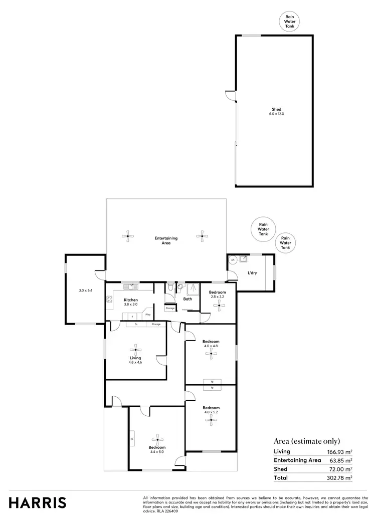 Floorplan of Homely house listing, 2 Second Street, Minlaton SA 5575