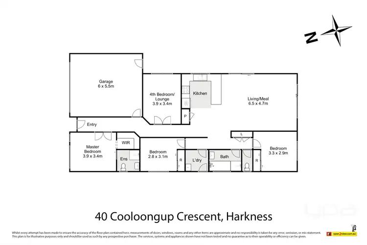Floorplan of Homely house listing, 40 Cooloongup Crescent, Harkness VIC 3337