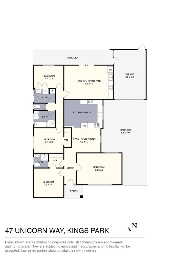 Floorplan of Homely house listing, 47 Unicorn Way, Kings Park VIC 3021