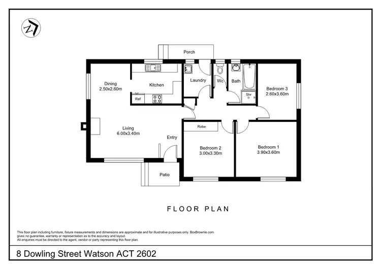 Floorplan of Homely house listing, 8 Dowling Street, Watson ACT 2602