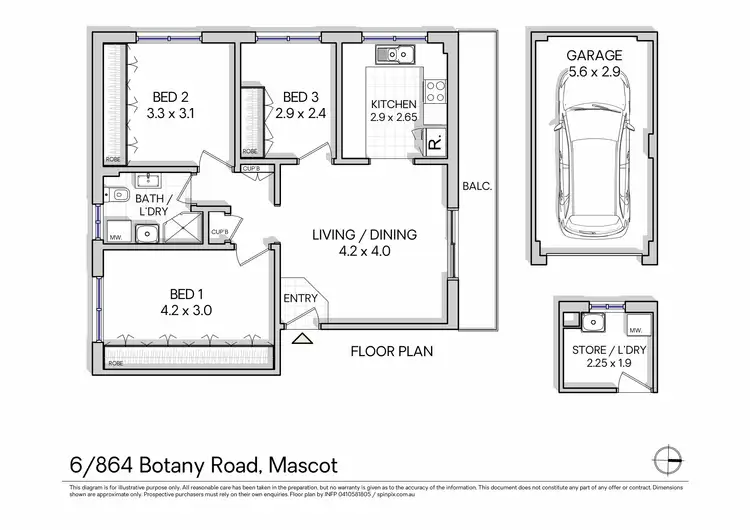 Floorplan of Homely apartment listing, 6/864 Botany Road, Mascot NSW 2020