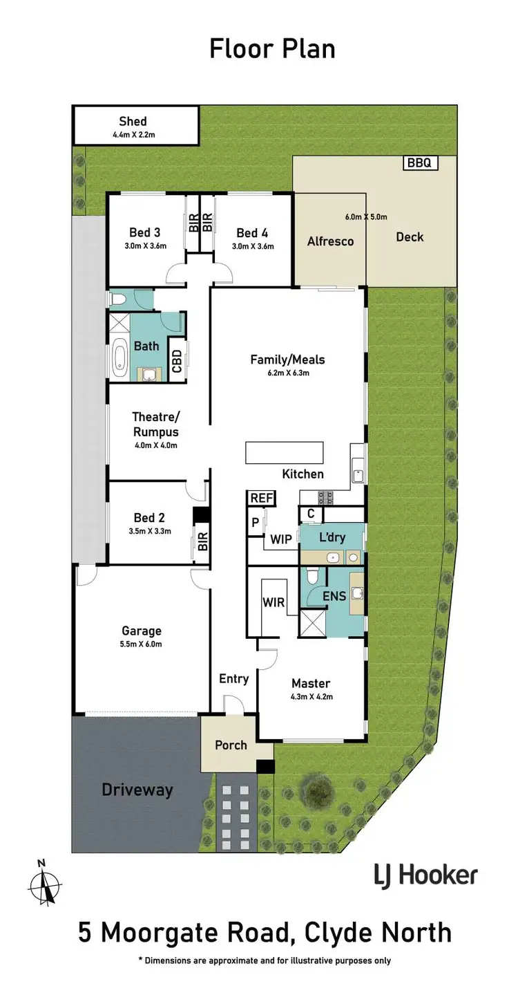 Floorplan of Homely house listing, 5 Moorgate Road, Clyde North VIC 3978