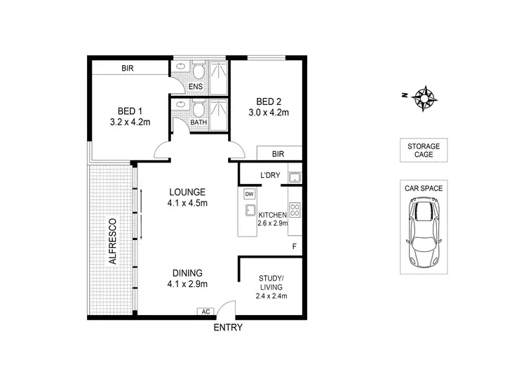 Floorplan of Homely apartment listing, 101/88 La Scala Avenue, Maribyrnong VIC 3032