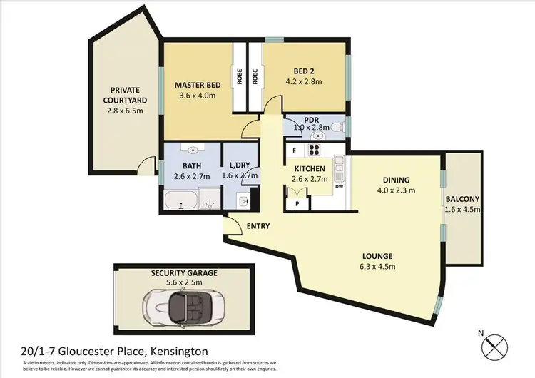 Floorplan of Homely apartment listing, 20/1-7 Gloucester Place, Kensington NSW 2033