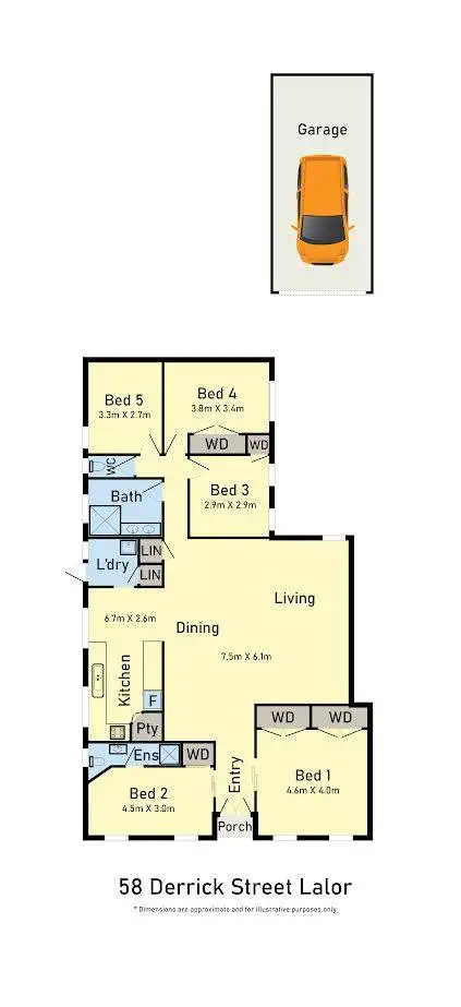 Floorplan of Homely house listing, 58 Derrick Street, Lalor VIC 3075
