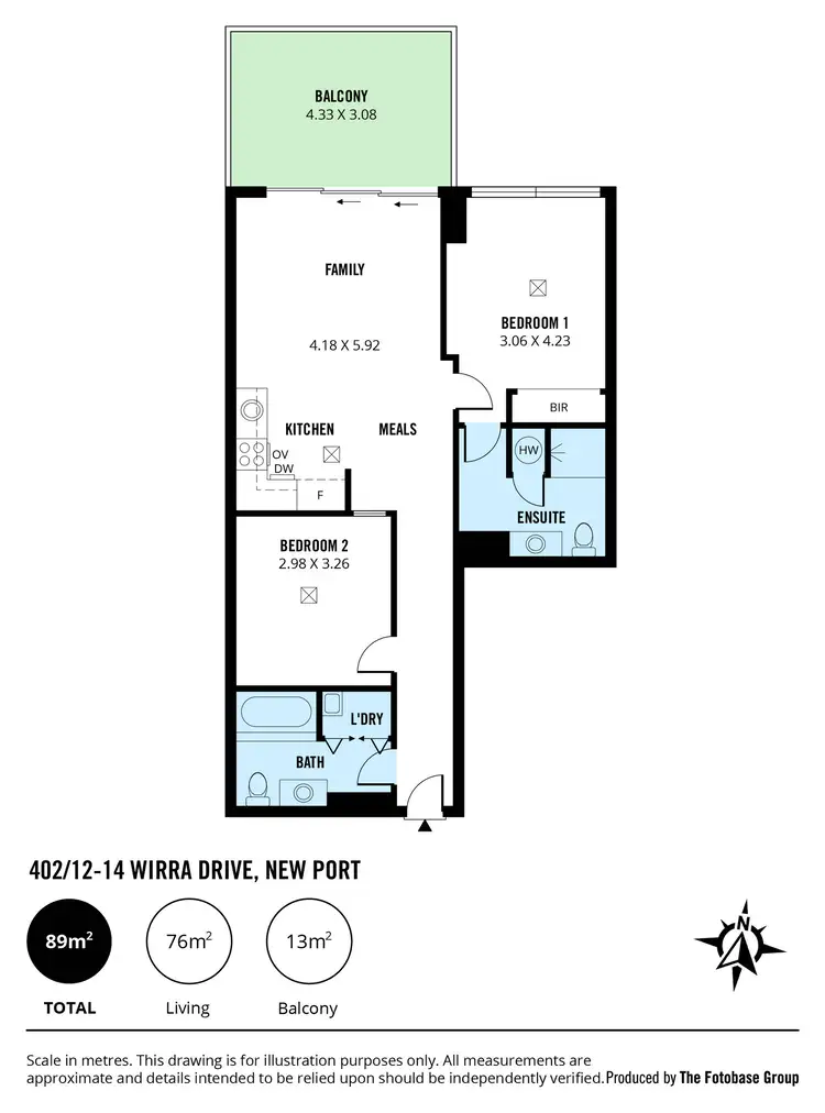 Floorplan of Homely apartment listing, 402/12-14 Wirra Drive, New Port SA 5015