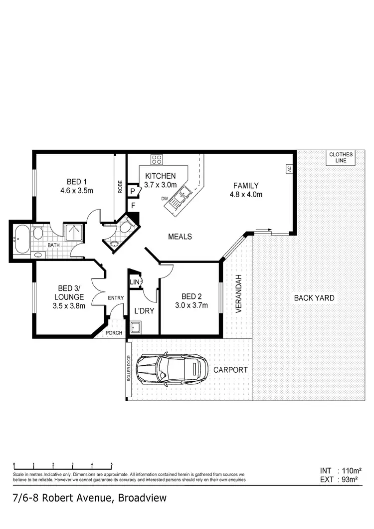 Floorplan of Homely unit listing, 7/6-8 Robert Avenue, Broadview SA 5083