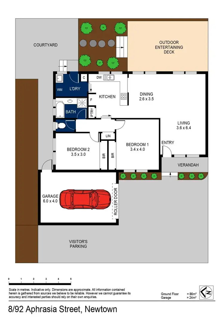Floorplan of Homely townhouse listing, 8/92 Aphrasia Street, Newtown VIC 3220