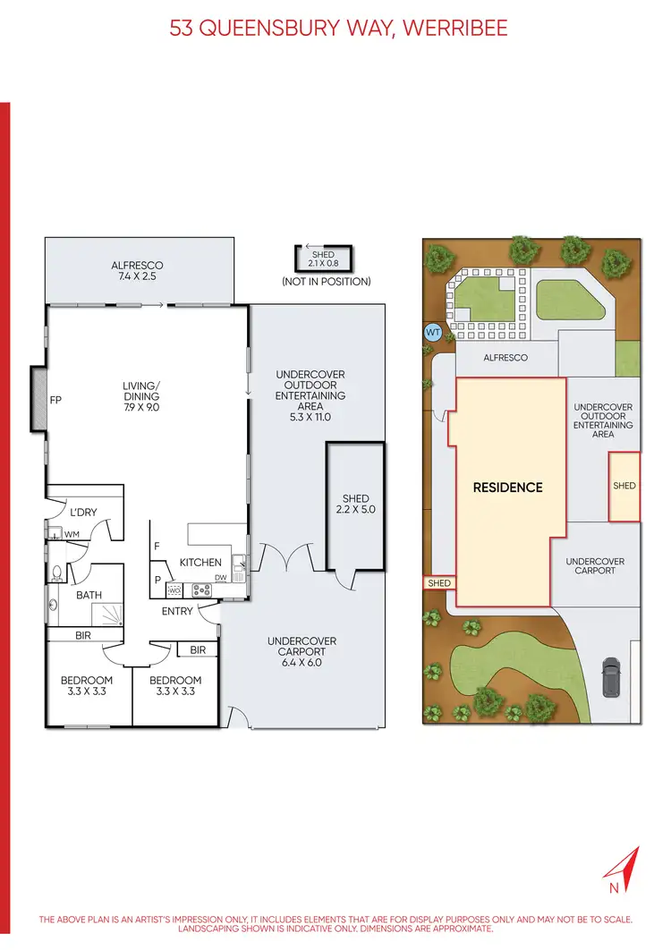 Floorplan of Homely house listing, 53 Queensbury Way, Werribee VIC 3030