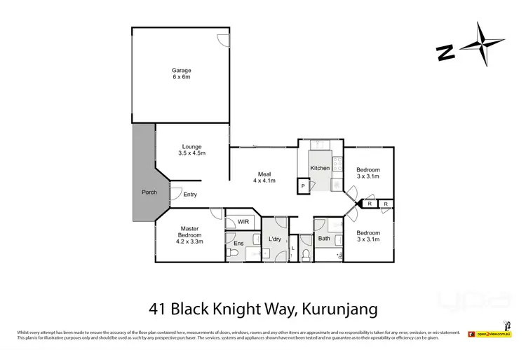 Floorplan of Homely house listing, 41 Black Knight Way, Kurunjang VIC 3337