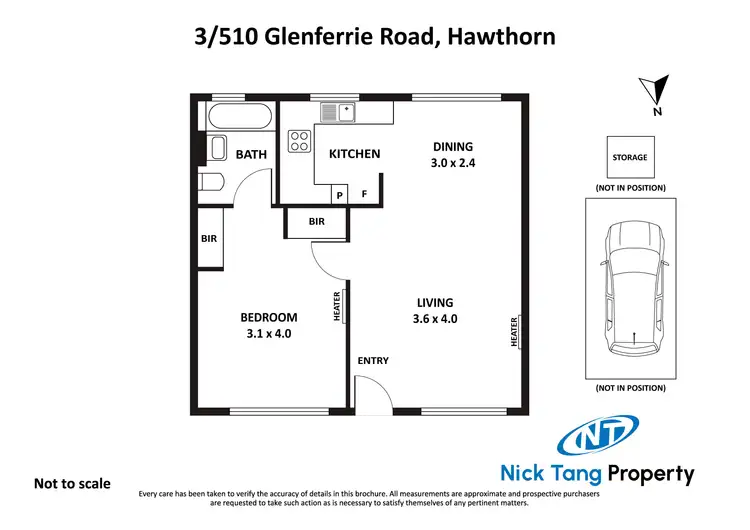 Floorplan of Homely apartment listing, 3/510 Glenferrie Road, Hawthorn VIC 3122