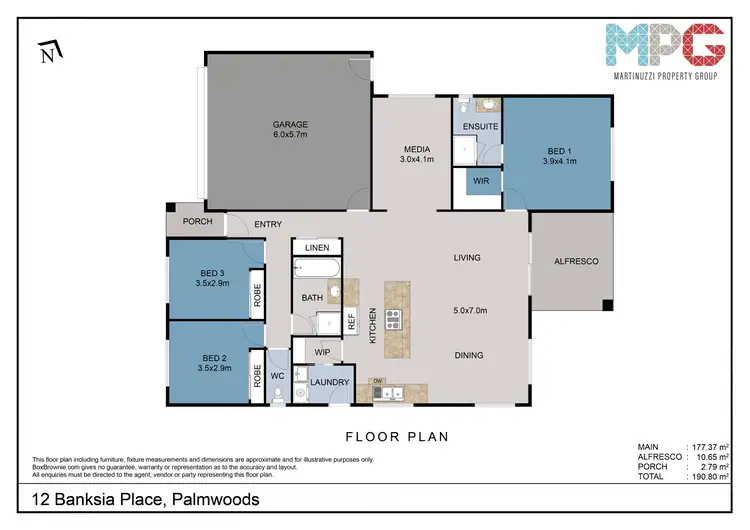 Floorplan of Homely house listing, 12 Banksia Place, Palmwoods QLD 4555