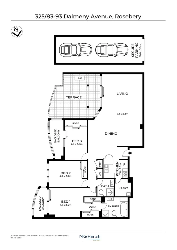Floorplan of Homely apartment listing, 325/83 Dalmeny Avenue, Rosebery NSW 2018