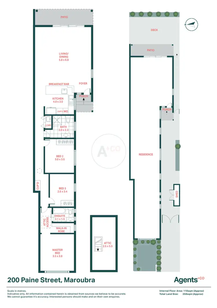 Floorplan of Homely semi-detached listing, 200 Paine Street, Maroubra NSW 2035