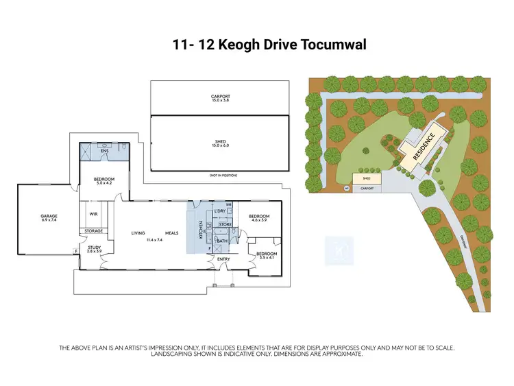 Floorplan of Homely house listing, 11-12 Keogh Drive, Tocumwal NSW 2714