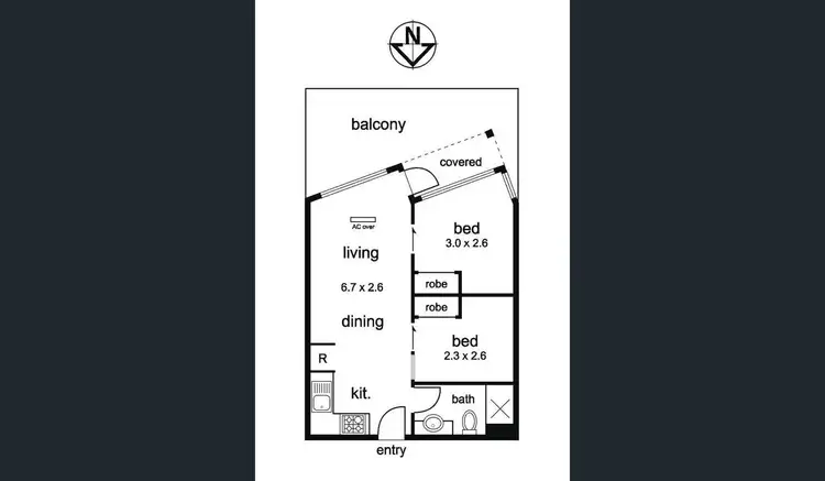Floorplan of Homely apartment listing, 209/570 Swanston Street, Carlton VIC 3053