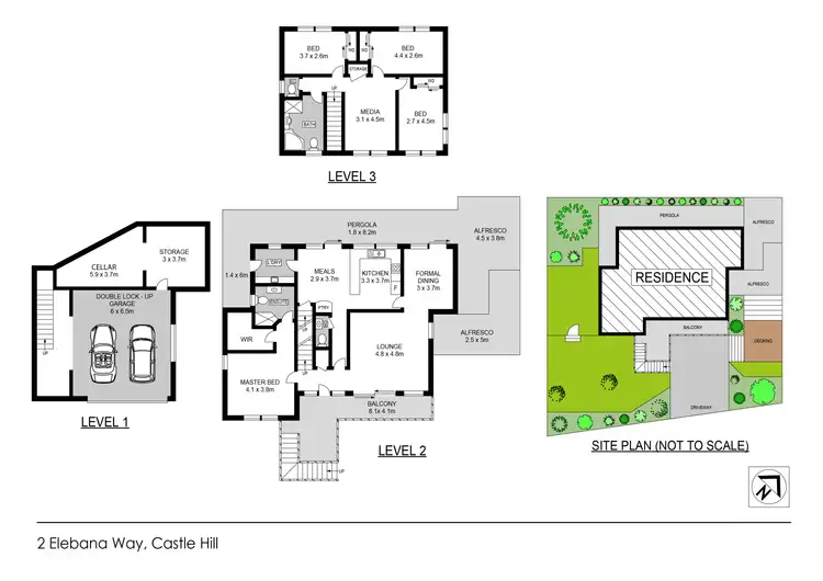 Floorplan of Homely house listing, 2 Elabana Way, Castle Hill NSW 2154