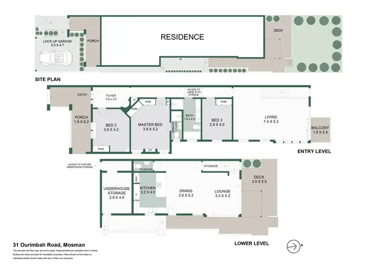 Floorplan of Homely semi-detached listing, 31 Ourimbah Road, Mosman NSW 2088