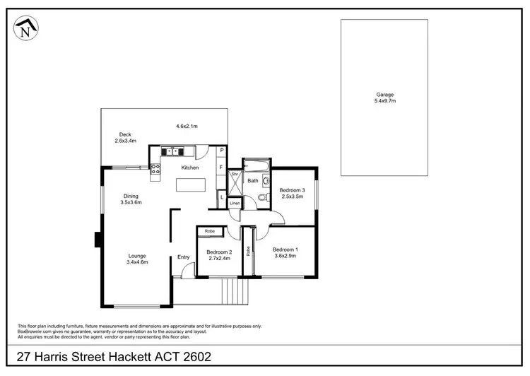 Floorplan of Homely house listing, 27 Harris Street, Hackett ACT 2602