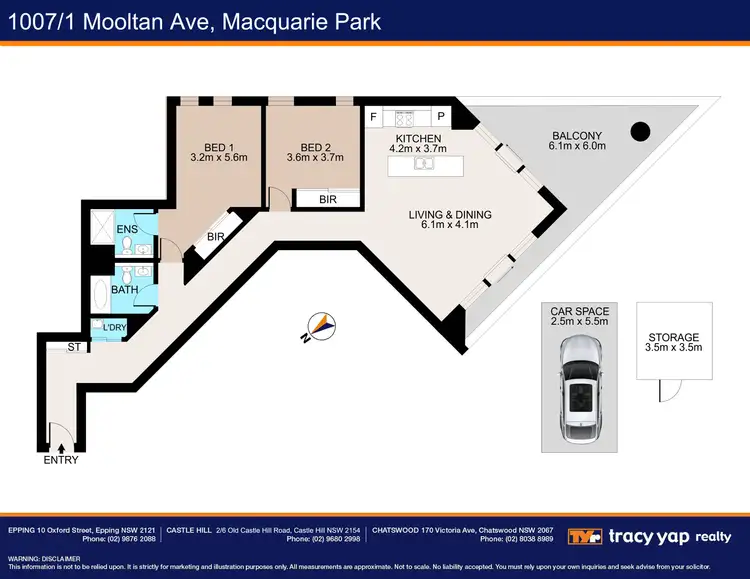 Floorplan of Homely apartment listing, 1007/1 Mooltan Avenue, Macquarie Park NSW 2113