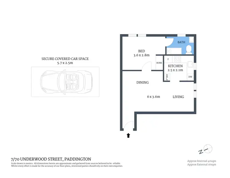Floorplan of Homely apartment listing, 7/70 Underwood Street, Paddington NSW 2021