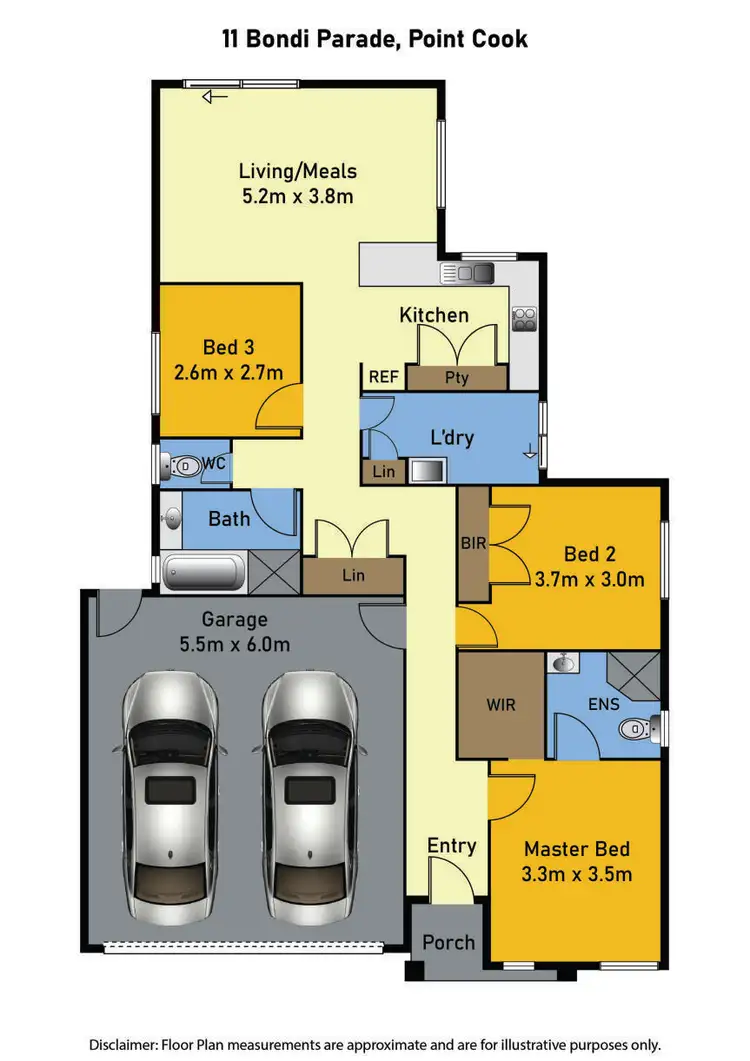 Floorplan of Homely house listing, 11 Bondi Parade, Point Cook VIC 3030