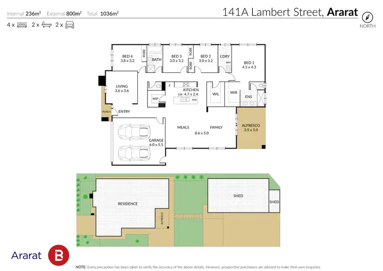 Floorplan of Homely land listing, 141A Lambert Street, Ararat VIC 3377