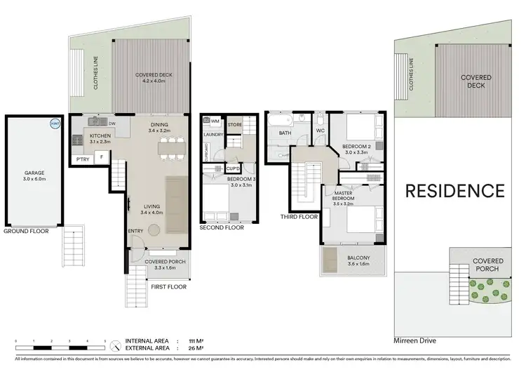 Floorplan of Homely townhouse listing, 6/54 Mirreen Drive, Tugun QLD 4224