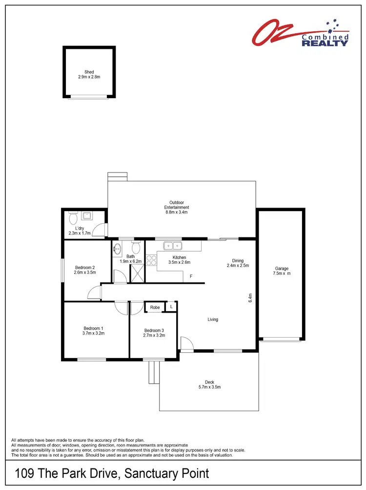 Floorplan of Homely house listing, 109 The Park Drive, Sanctuary Point NSW 2540