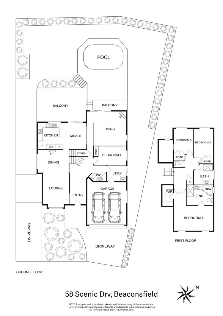 Floorplan of Homely house listing, 58 Scenic Drive, Beaconsfield VIC 3807