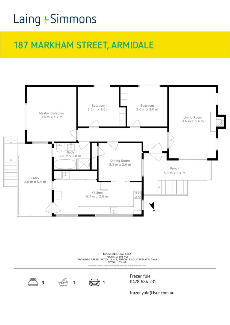 Floorplan of Homely house listing, 187 Markham Street, Armidale NSW 2350