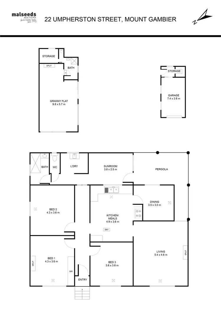 Floorplan of Homely house listing, 22 Umpherston Street, Mount Gambier SA 5290