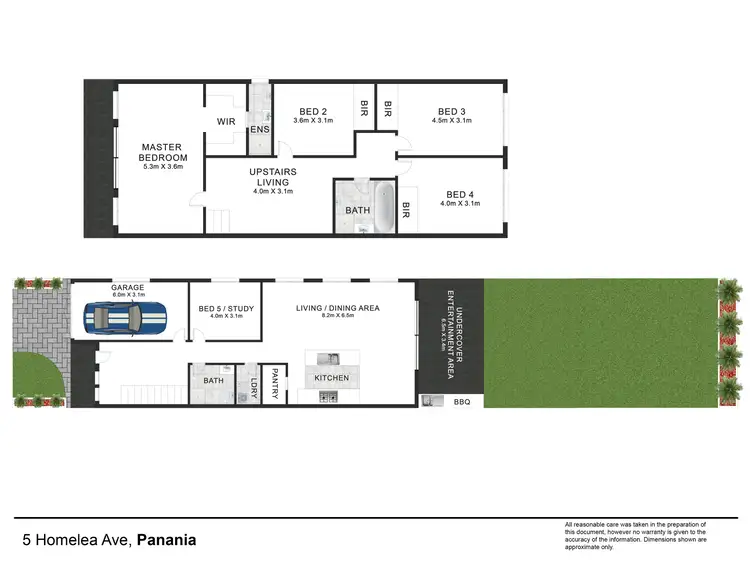 Floorplan of Homely semi-detached listing, 5 Homelea Avenue, Panania NSW 2213