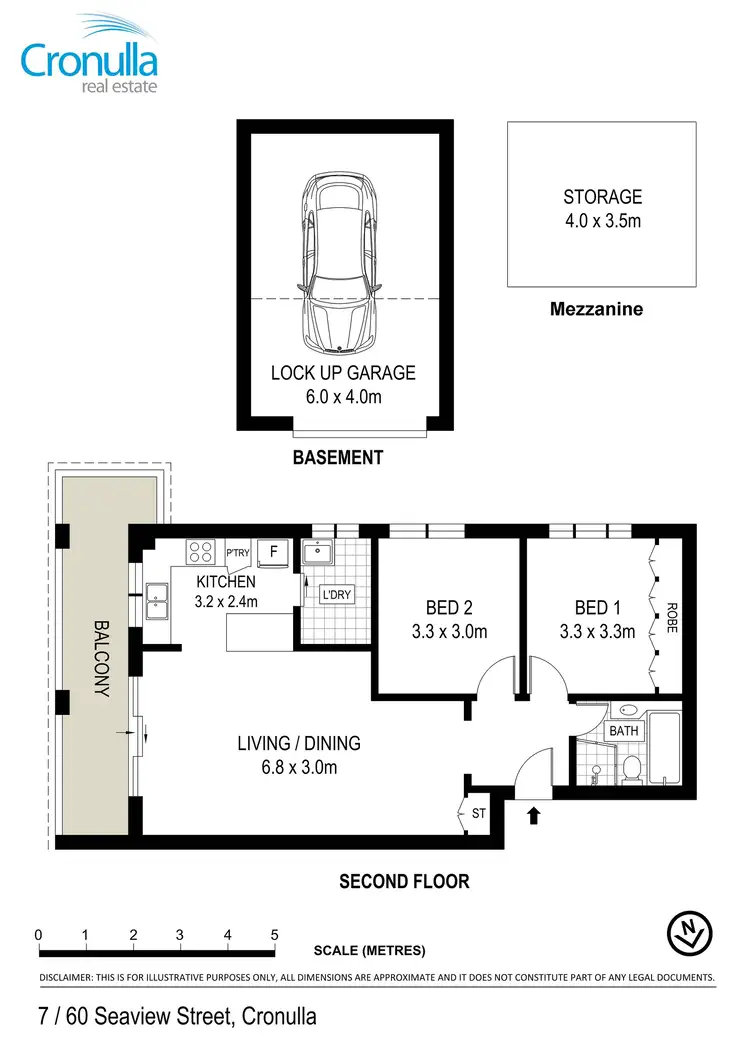 Floorplan of Homely apartment listing, 7/60-66 Seaview Street, Cronulla NSW 2230