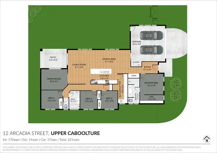 Floorplan of Homely house listing, 12 Arcadia Street, Upper Caboolture QLD 4510