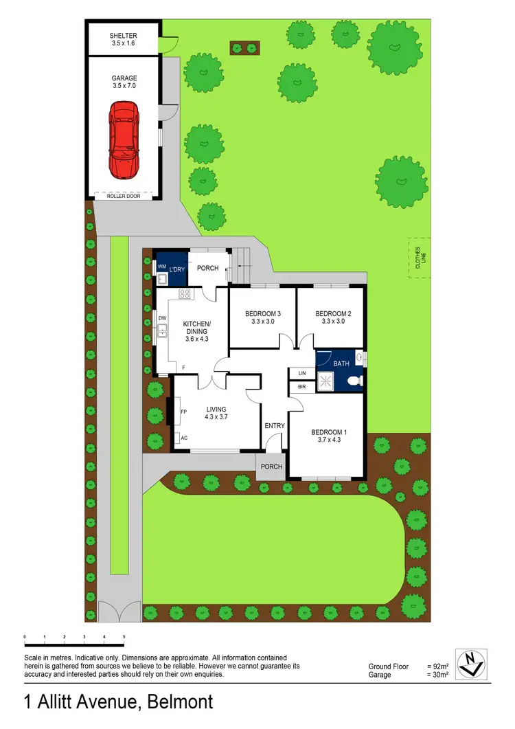 Floorplan of Homely house listing, 1 Allitt Avenue, Belmont VIC 3216