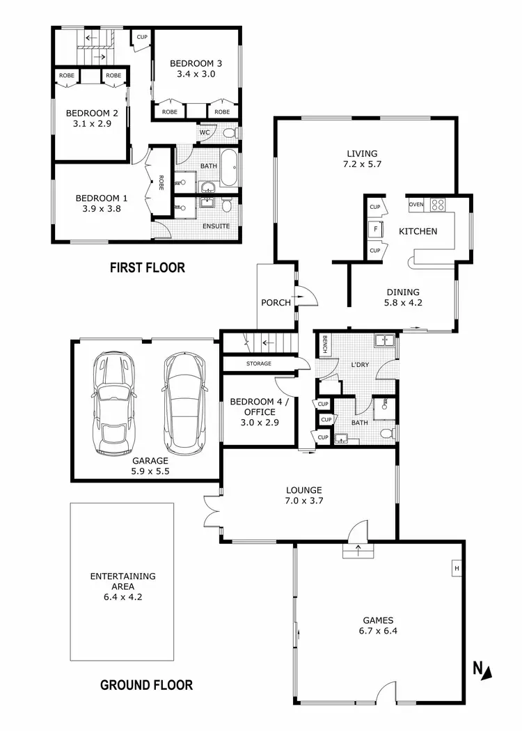 Floorplan of Homely house listing, 11 Giudice Street, Kangaroo Flat VIC 3555