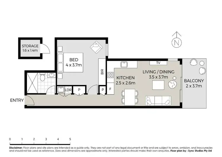 Floorplan of Homely apartment listing, 1708/12 Phillip Street, Parramatta NSW 2150