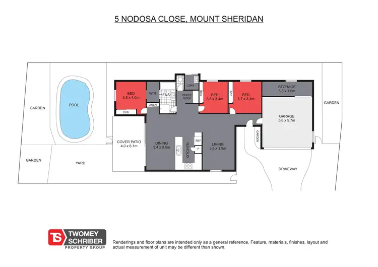 Floorplan of Homely house listing, 5 Nodosa Close, Mount Sheridan QLD 4868