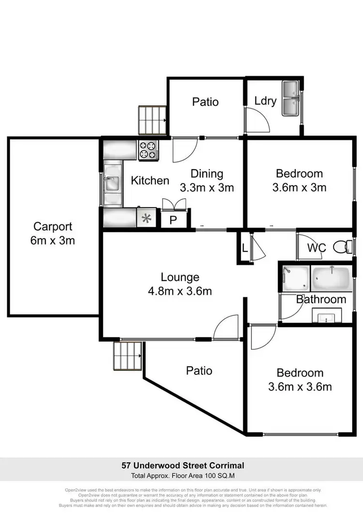 Floorplan of Homely house listing, 57 Underwood Street, Corrimal NSW 2518