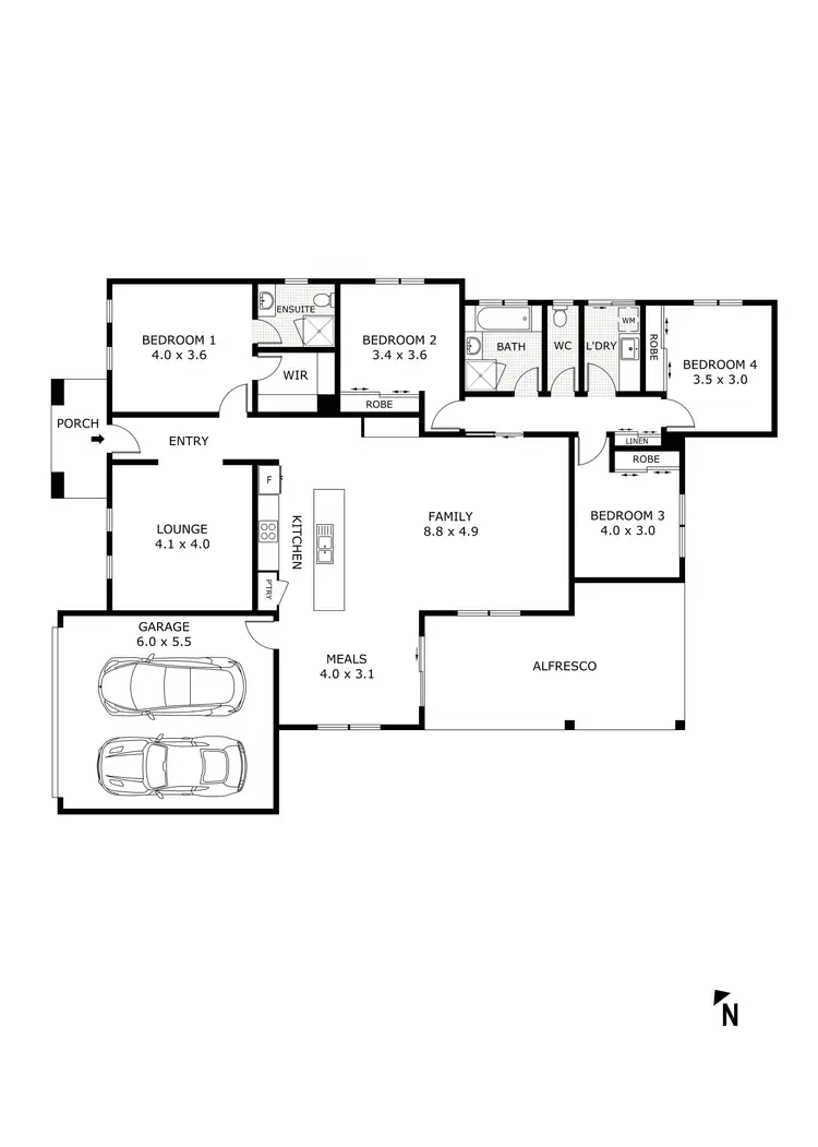 Floorplan of Homely house listing, 21 Lemnos Court, Strathfieldsaye VIC 3551