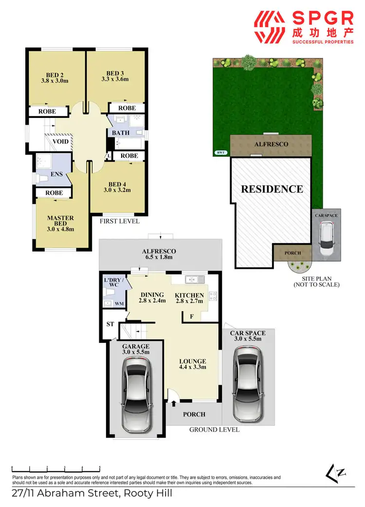 Floorplan of Homely townhouse listing, 27/11 Abraham Street, Rooty Hill NSW 2766