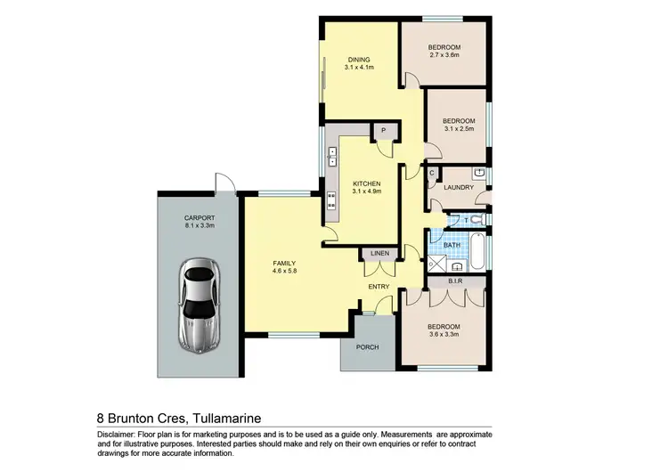 Floorplan of Homely house listing, 8 Brunton Crescent, Tullamarine VIC 3043