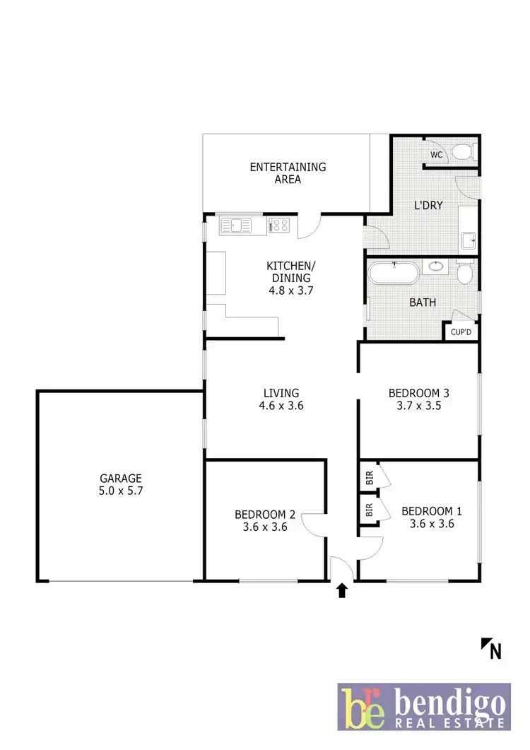 Floorplan of Homely house listing, 6 Pine Street, Eaglehawk VIC 3556