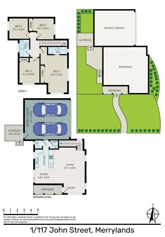 Floorplan of Homely townhouse listing, 1/117-119 John Street, Merrylands NSW 2160