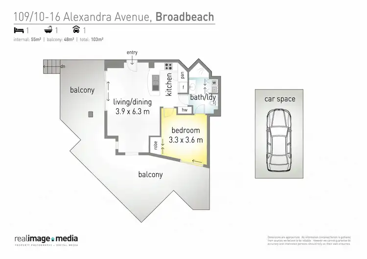 Floorplan of Homely apartment listing, 109/10 Alexandra Avenue, Mermaid Beach QLD 4218